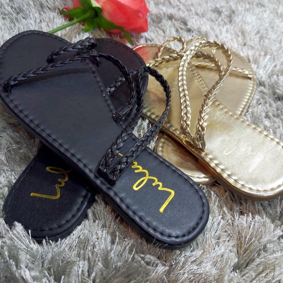 NEW LULUs flat braided vegan leather sandals - Picture 6 of 7